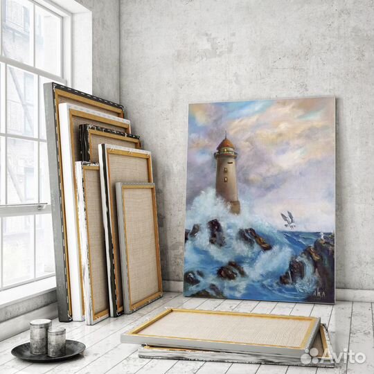 Маяк. Оригинальная авторская картина маслом