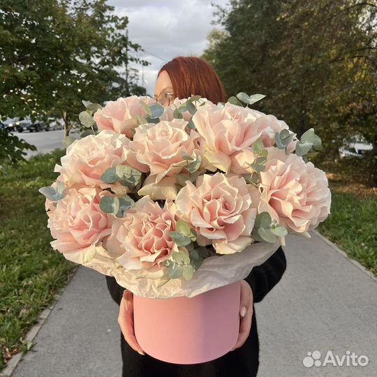 Французкие розы. Коробки с цветами. Доставка