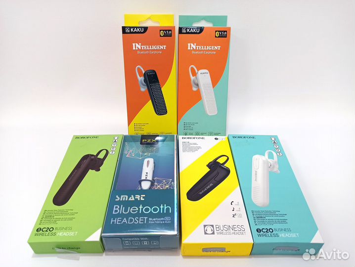 Беспроводная Bluetooth моно гарнитура разные