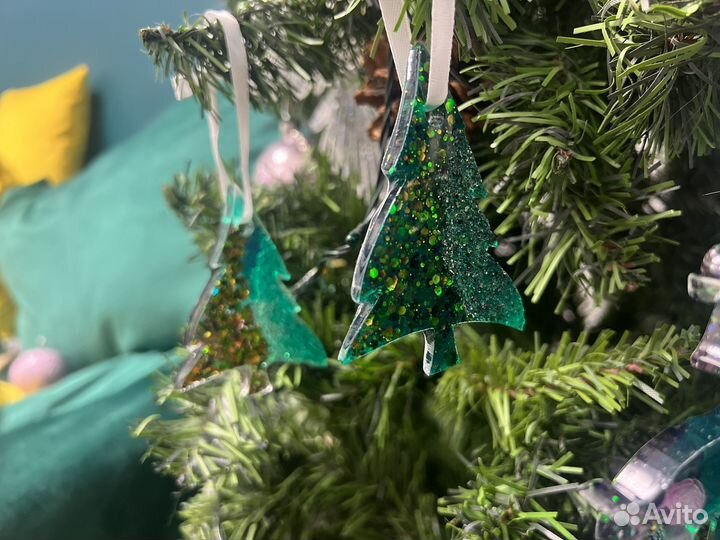 Елочные игрушки из эпоксидной смолы (набор №5)