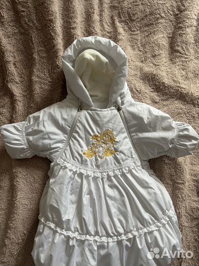 Детский конверт с шапочкой