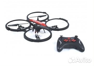 Радиоуправляемый квадрокоптер, черный ястреб