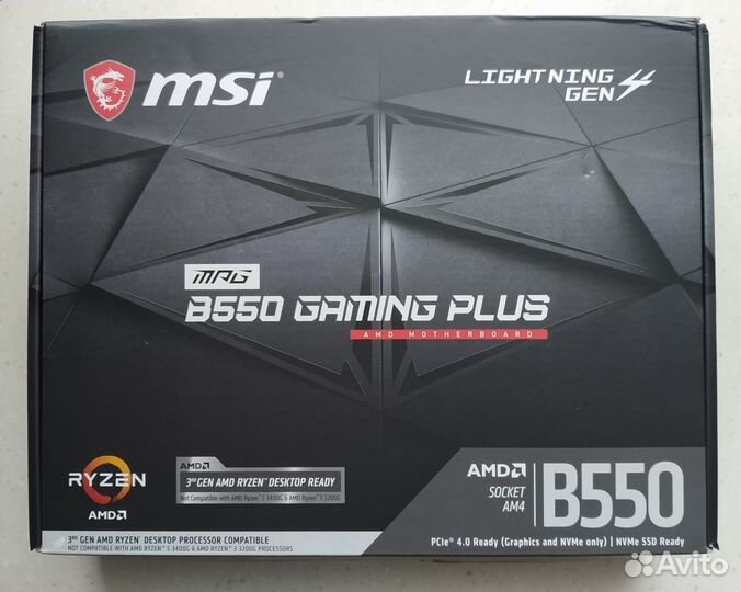 Комплект ам4 MSI MPG B550 gaming+.+ R7 3800X