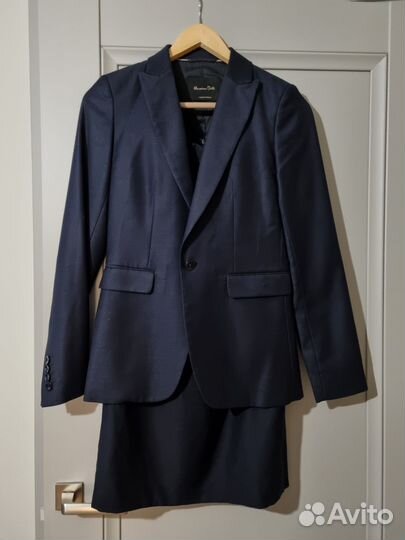 Костюм пиджак юбка massimo dutti xs-s