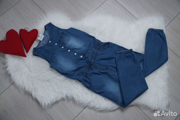 Летний джинсовый комбинезон/слитник topolino 116