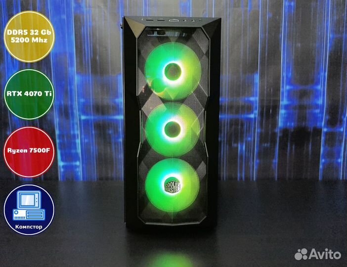 Сборка пк для 2к AMD7500F-RTX4070Ti-32DDR5-IZL-A620