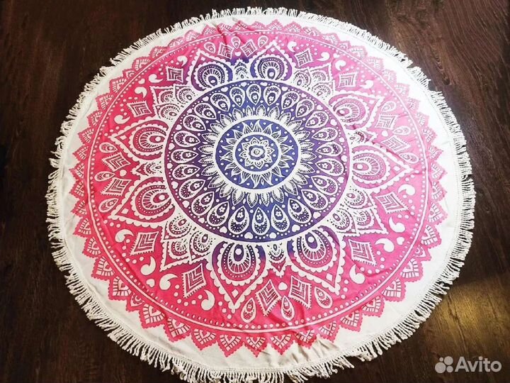 Круглое пляжное полотенце