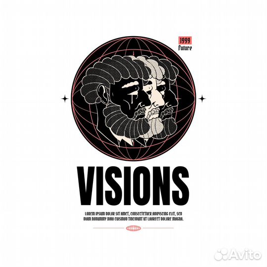 Футболка оверсайз visions