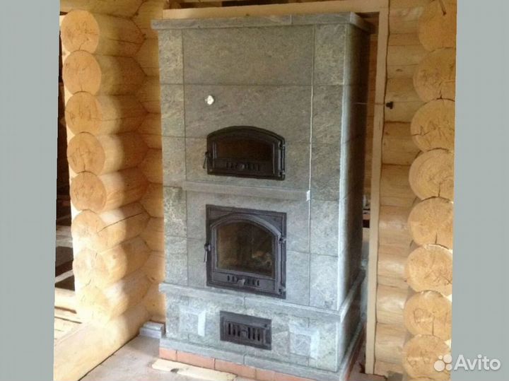 Печь камин теплонакопительная