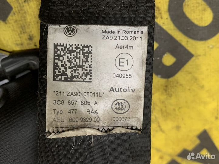 Ремень безопасности задний левый VW Passat CC