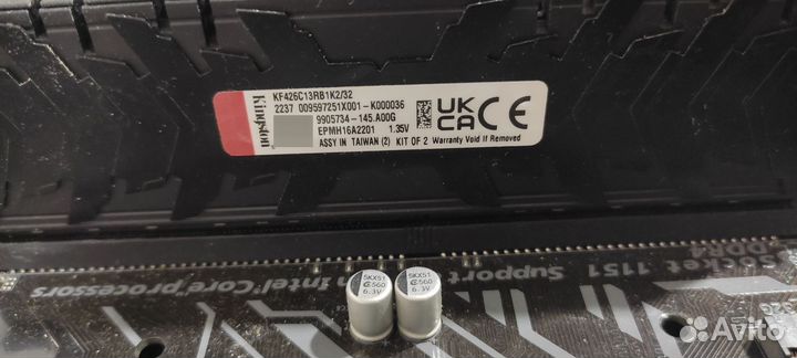 Материнская плата gigabyte z370 + i7 8700k + 32gb