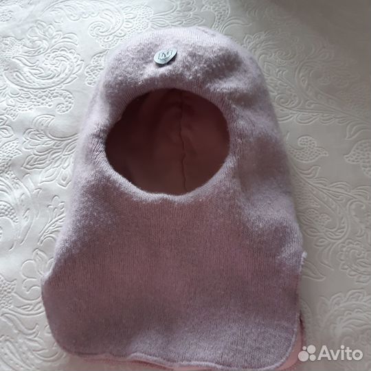 Шапка шлем для девочки 52 54 зима