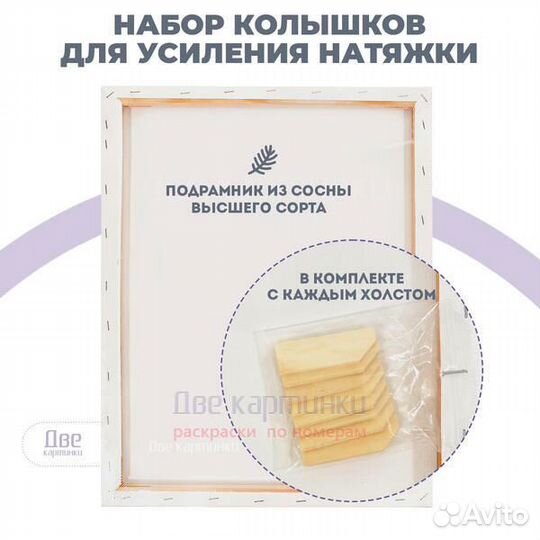 Набор 2 шт. холст Две картинки на подрамнике