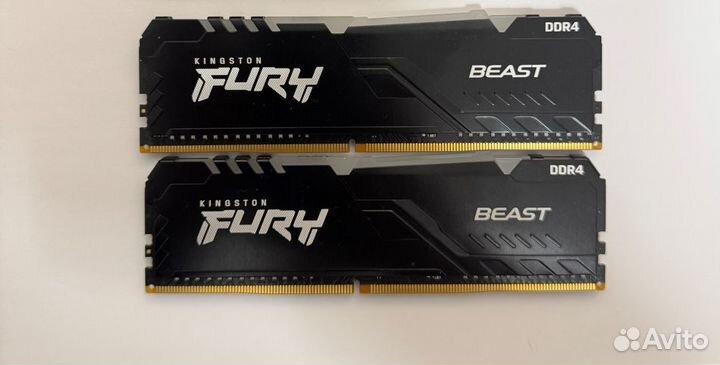 Оперативная память Kingston hyperx fury black rgb