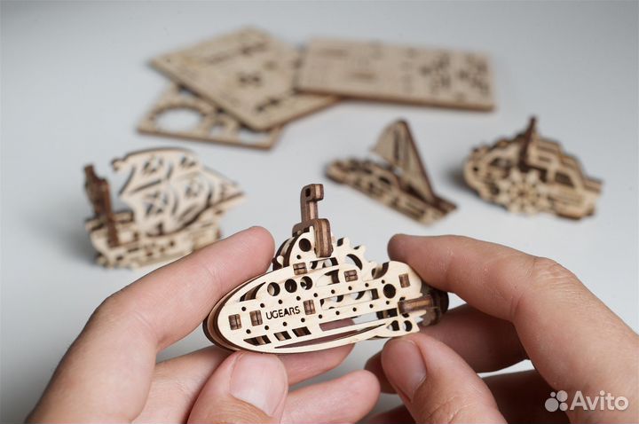 Фиджеты Корабли (4 шт.) (Ugears)