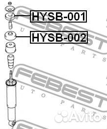Hysb002 Втулка заднего амортизатора