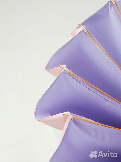 Стильный механический зонт розово-фиолетовый