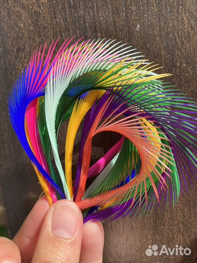 Перья декоративне тесьма на ленте из пеьев