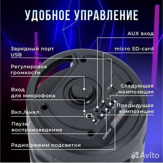 Блютуз колонка