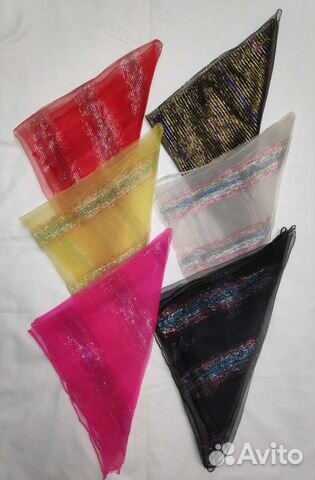 Винтажные газовые платки с люрексом