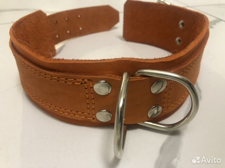 Кожаный ошейник для больших собак