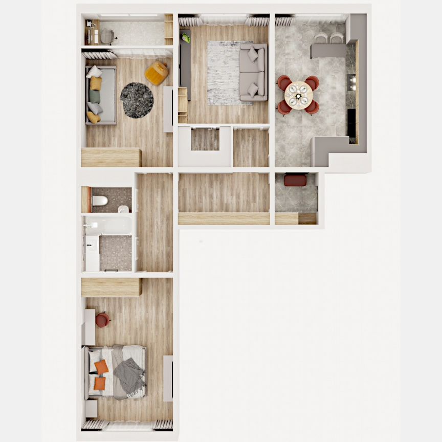 3-к. квартира, 81,1 м², 7/9 эт.