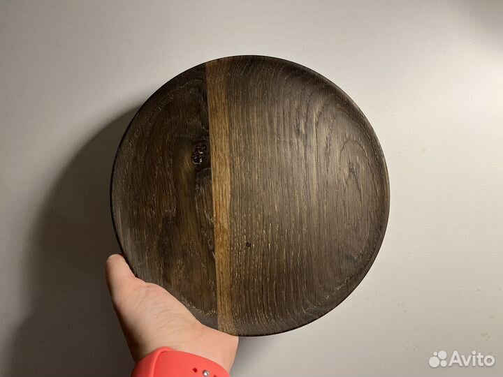 Тарелка декоративная деревянная 20 см