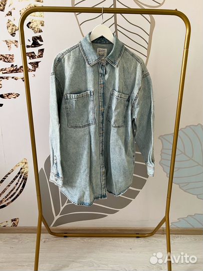 Джинсовая куртка-рубашка Pull&Bear