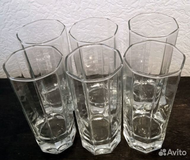 Стаканы стеклянные 6 штук