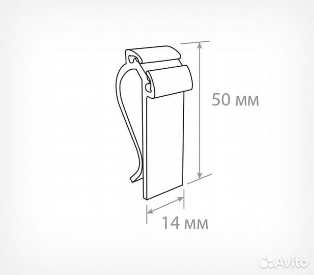 Держатель-зажим пластиковый midiclip, Черный