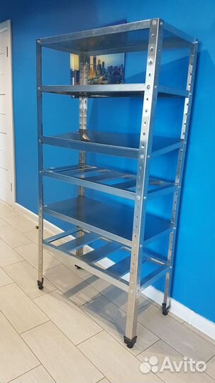 Стеллаж из нержавейки на каркасе из оцинковки