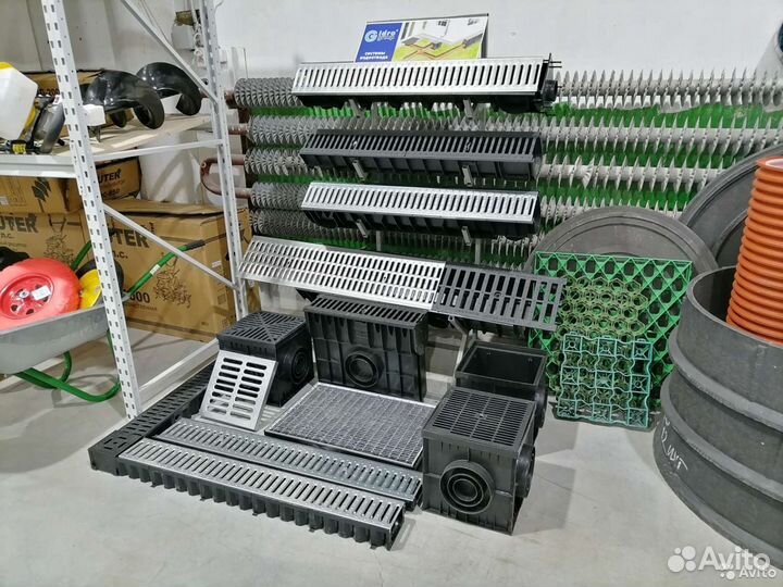 Дождеприемники и лотки 300х300, DN100/150/200