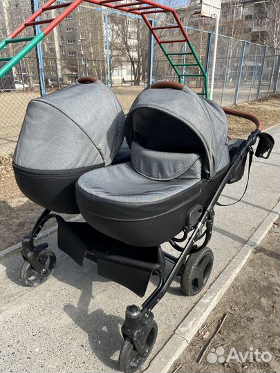 Коляска для двойни junama
