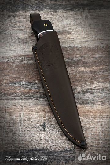 Нож охотничий Беркут х12мф черный граб стабилизиро