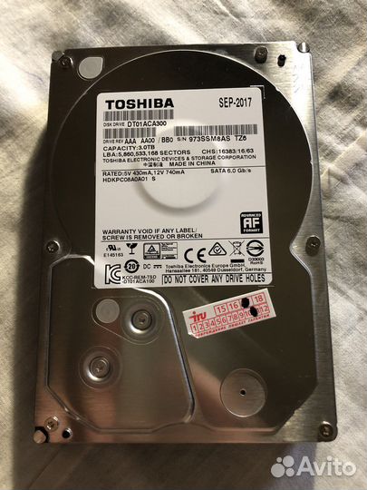 Жесткие диски Seagate, WD, Dell 500gb 1тб 3тб 6тб