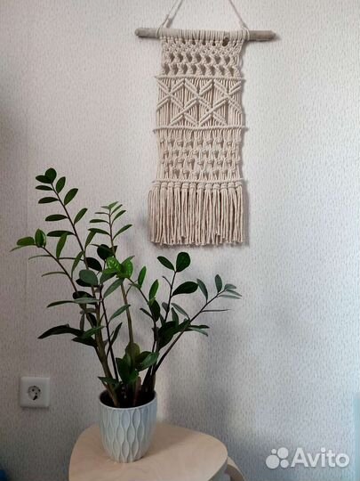 Макраме панно настенное хендмейд дрифтвуд