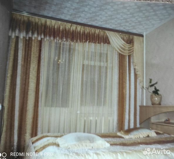 Комплект для спальни:шторы, покрывало, ламбрекен