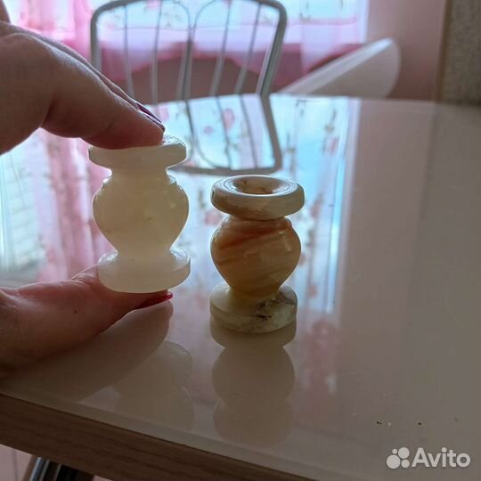 Подсвечник из натурального оникса