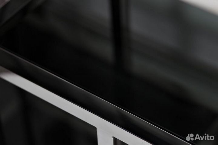 46AS-SH1076-silver Стеллаж серебристый/темн.ст. 80