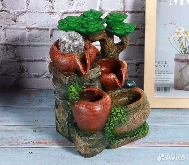 Скандинавские настольный фонтан с подсветкой