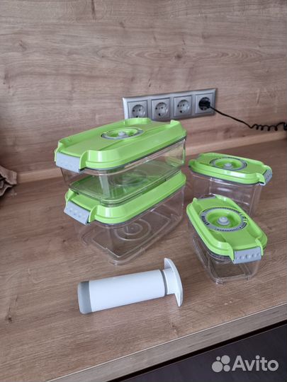 Набор вакуумных контейнеров Status,4 шт. с насосом