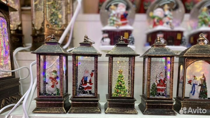 Новогодний фонарик светодиодный ассорти