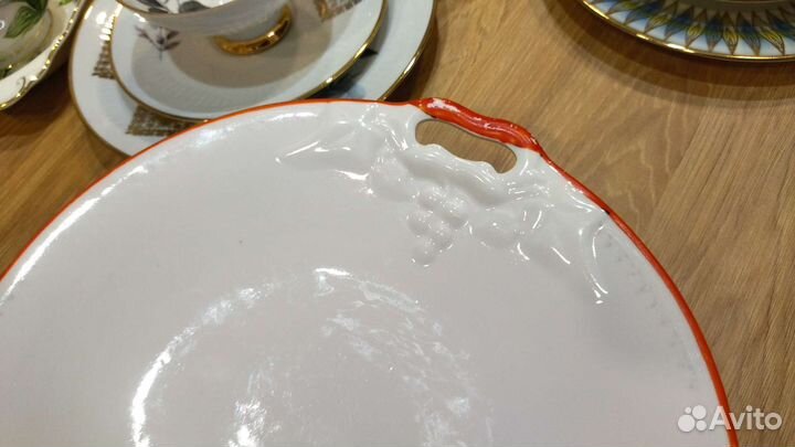 Антиквариат Блюдо с ручками Карл Тильш