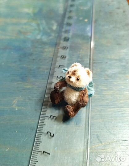 Авторский медведь тедди - миниатюра