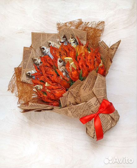 Съедобный букет из раков мужской букет