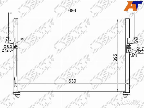 Радиатор кондиционера hyundai H1/starex 97-07