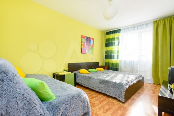 1-к. квартира, 42 м², 2 кровати