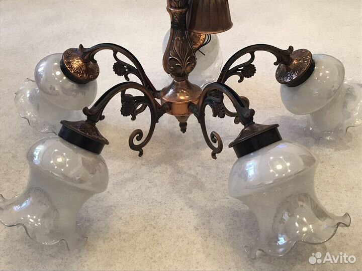 Медь Люстра 5 рожковая СССР доставка