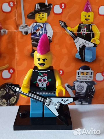 Lego minifigures рокер минифигурка лего панк