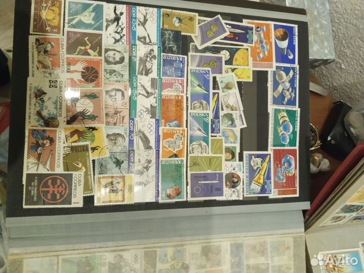 Коллекция марок почтовых 1418 штук
